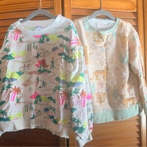 Colorful Open Edit Jungle and Dot Dot Smile Safari Kids Sweatshirts